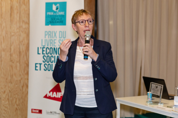 Annick Valette, vice-présidente de la MAIF a, quant à elle, fait le point sur l'entreprise à mission qu'est devenue la mutuelle historique des instituteurs…et elle a confirmé qu'elle serait aux côtés du Toit Citoyen pour les 10 ans du Prix en 2023 ! - Photo Jacques Martin