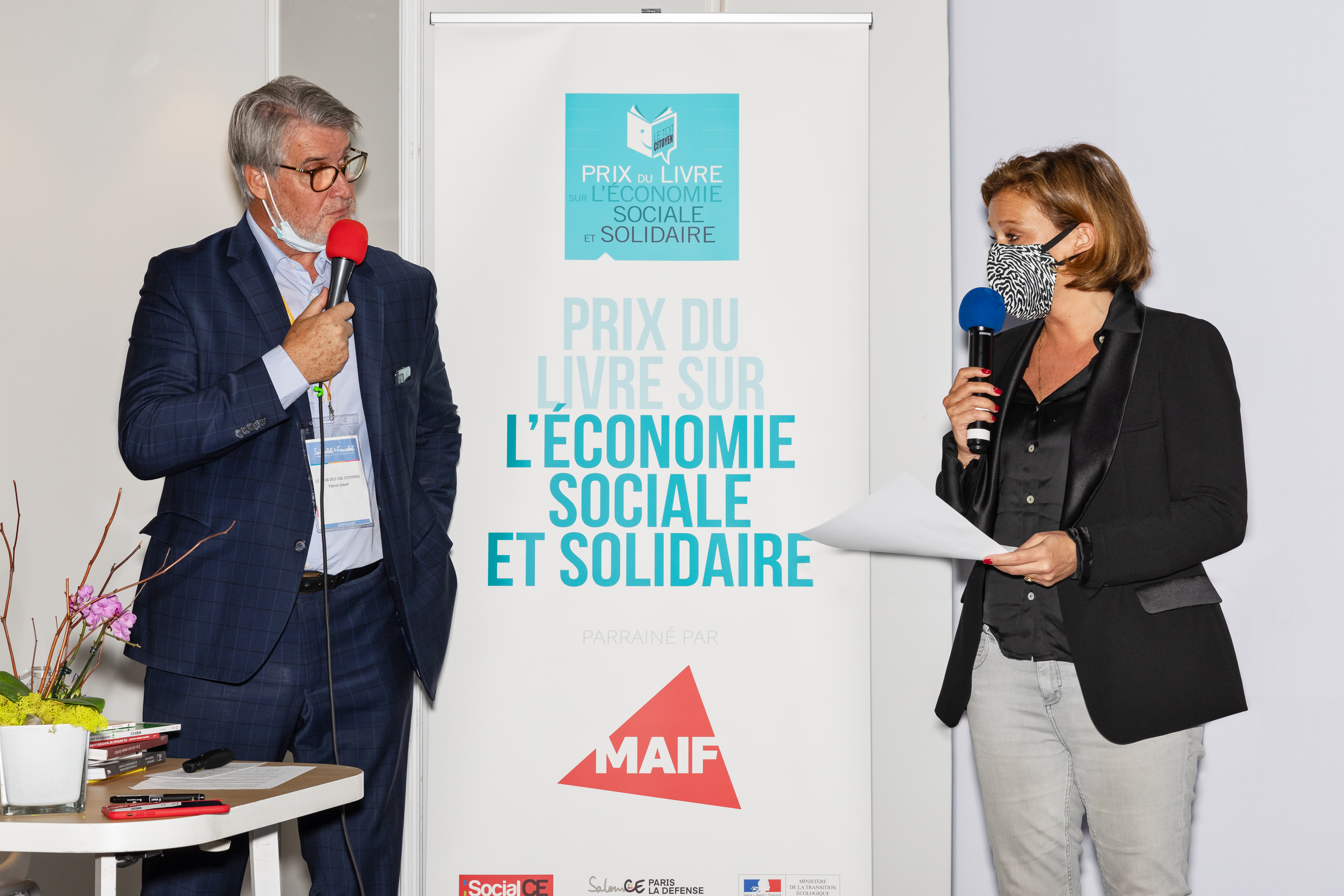 Olivia Grégoire, ministre chargée de l’Economie sociale et solidaire, a salué l’engagement du Toit Citoyen, le parrain du prix et les jurés présents - photo : Jacques Martin -