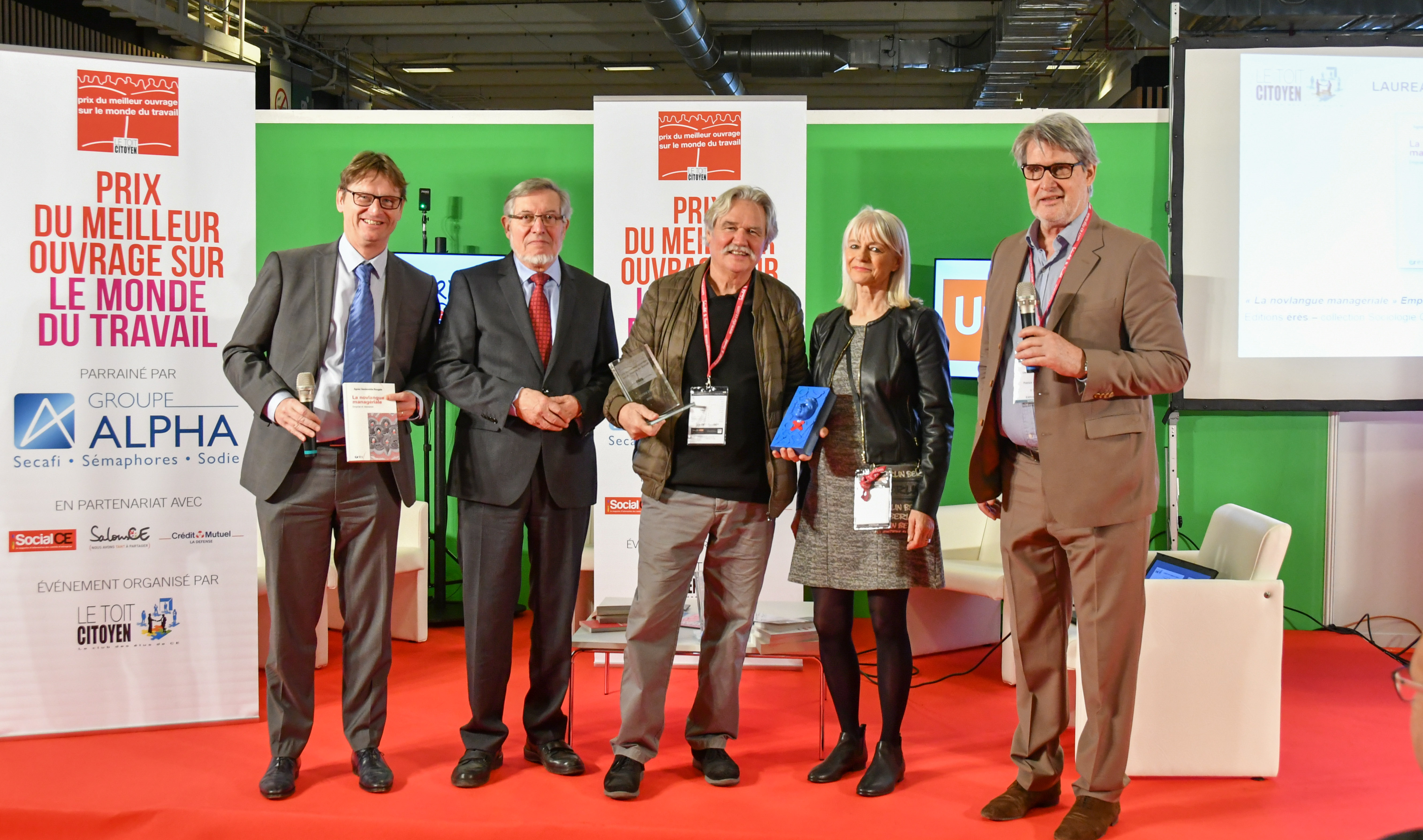 De gauche à droite : Alain Petitjean, Vincent de Gaulejac, Anmarie Léon et Patrick Gobert. Photo : Catherine Cros.