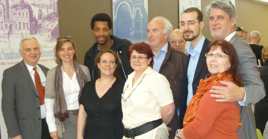 L'équipe du Prix, quelques membres du jury CE et Vincent Talaouit en avril 2011