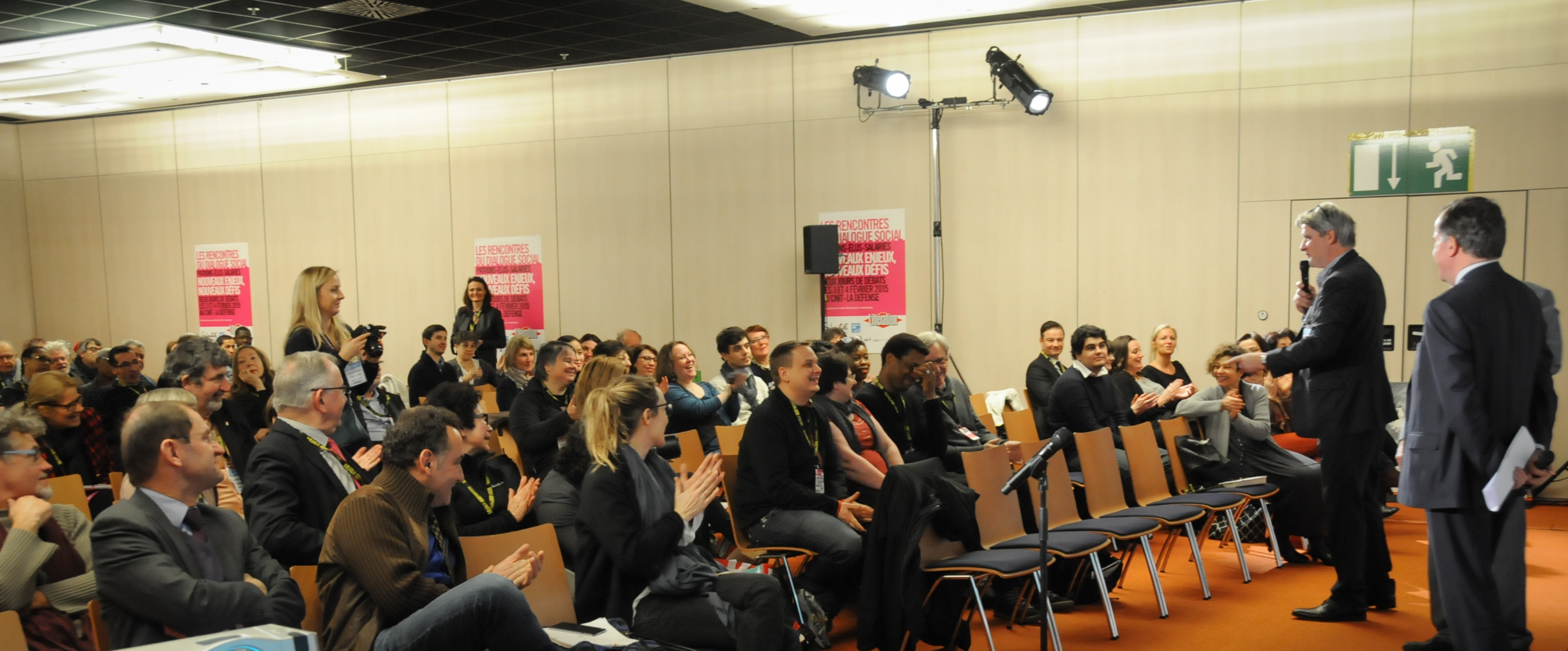 Espace des Rencontres du Dialogue Social dans le cadre de SalonsCE - Cnit Paris-La Défense - 4 février 2015 - photo : Catherine Cros