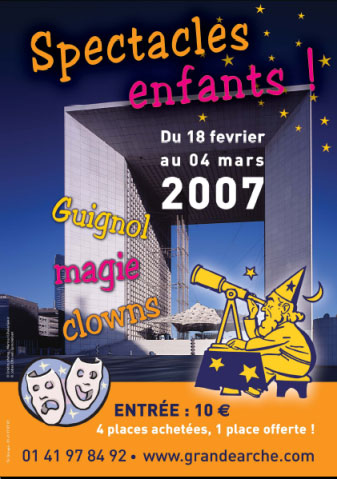 Pendant les vacances de février, venez découvrir les spectacles pour enfants du Toit de la Grande Arche !