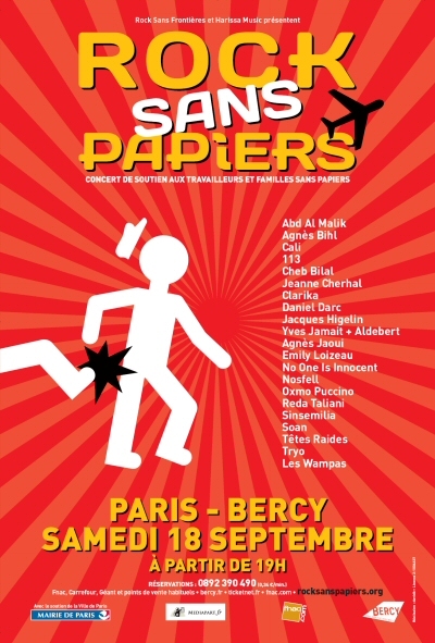 Concert "Rock sans papiers" le 18 septembre Concert "Rock sans papiers" le 18 septembre