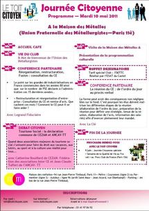 Le programme de la Journée Citoyenne du 10 mai !